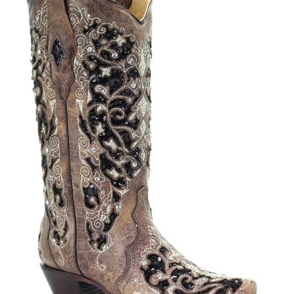 CORRAL WOMEN'S EMBROIDERED WESTERN BOOTS - SNIP TOE
